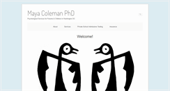 Desktop Screenshot of mayacolemanphd.com