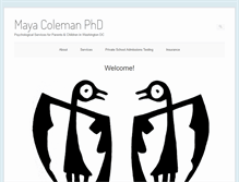 Tablet Screenshot of mayacolemanphd.com